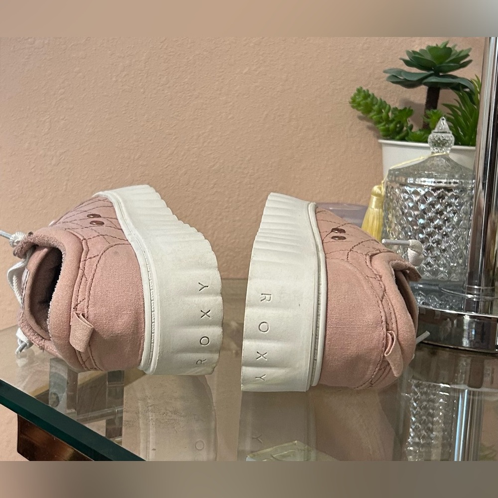 Roxy Blush Pink Chunky Platform Sneakers Size 10 - Picture 10 of 16